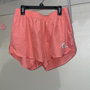 Pink/peach Varsity Cheer wind shorts